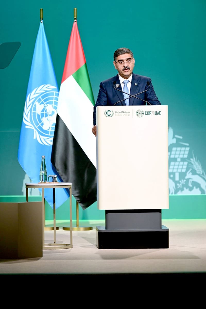 PM Kakar Calls for Equitable Climate Financing and Bridging Gap in Climate Adaptation at COP28